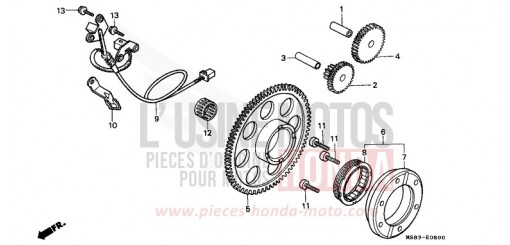 PULSE GENERATOR/ STARTING CLUTCH XRV650J de 1988